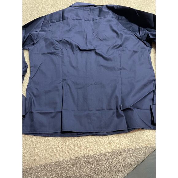 NWT UltraClub Whisper Elite Womens Sz XL Button Up Oxford WrinkleFree Shirt Blue - Picture 2 of 8